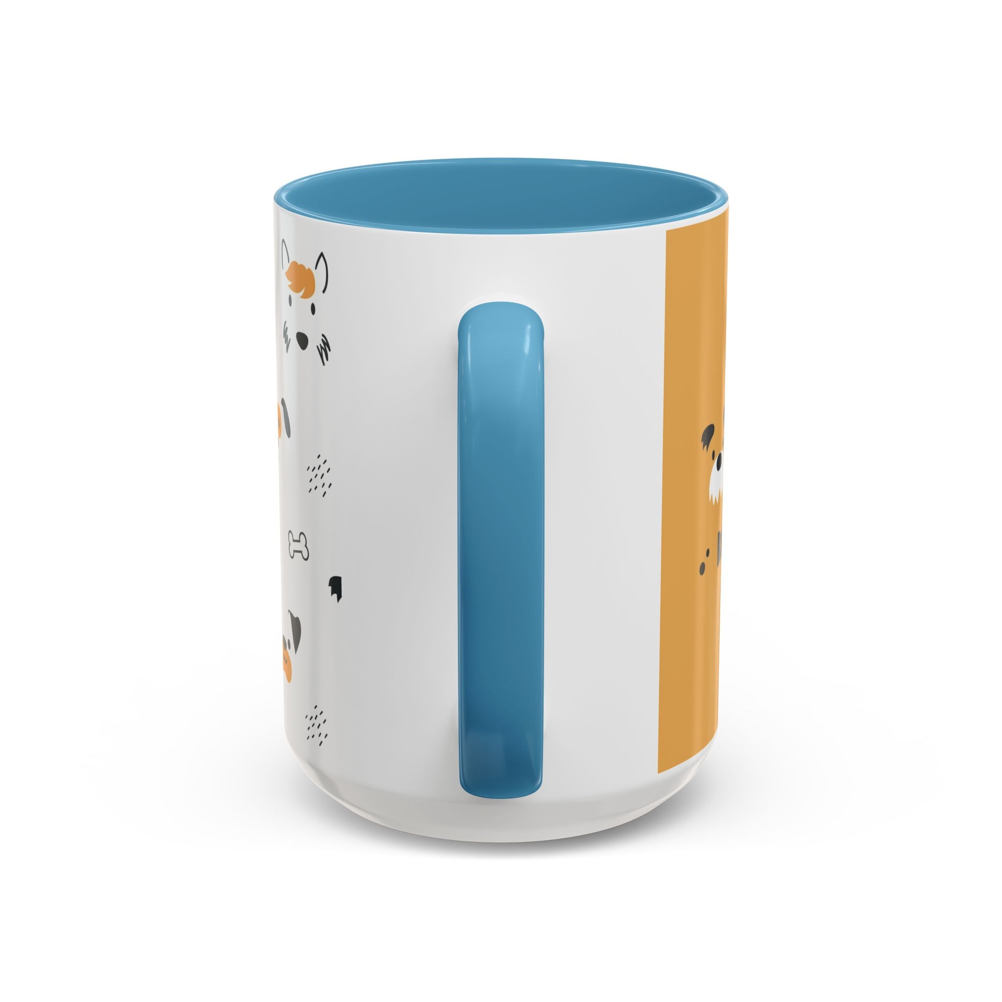 Dog Friends Accent Coffee Mug — Cute Paw Print Pattern (11/15oz)