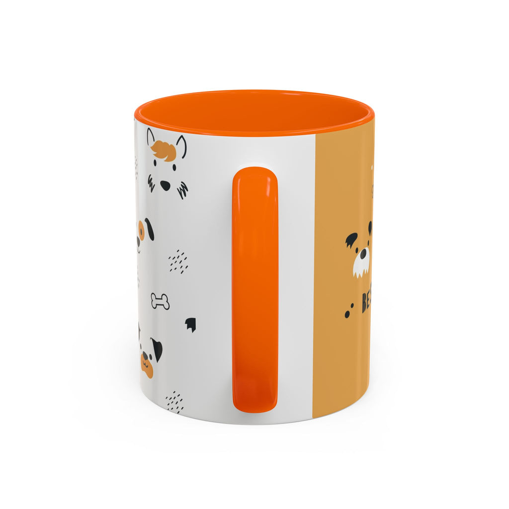 Dog Friends Accent Coffee Mug — Cute Paw Print Pattern (11/15oz)