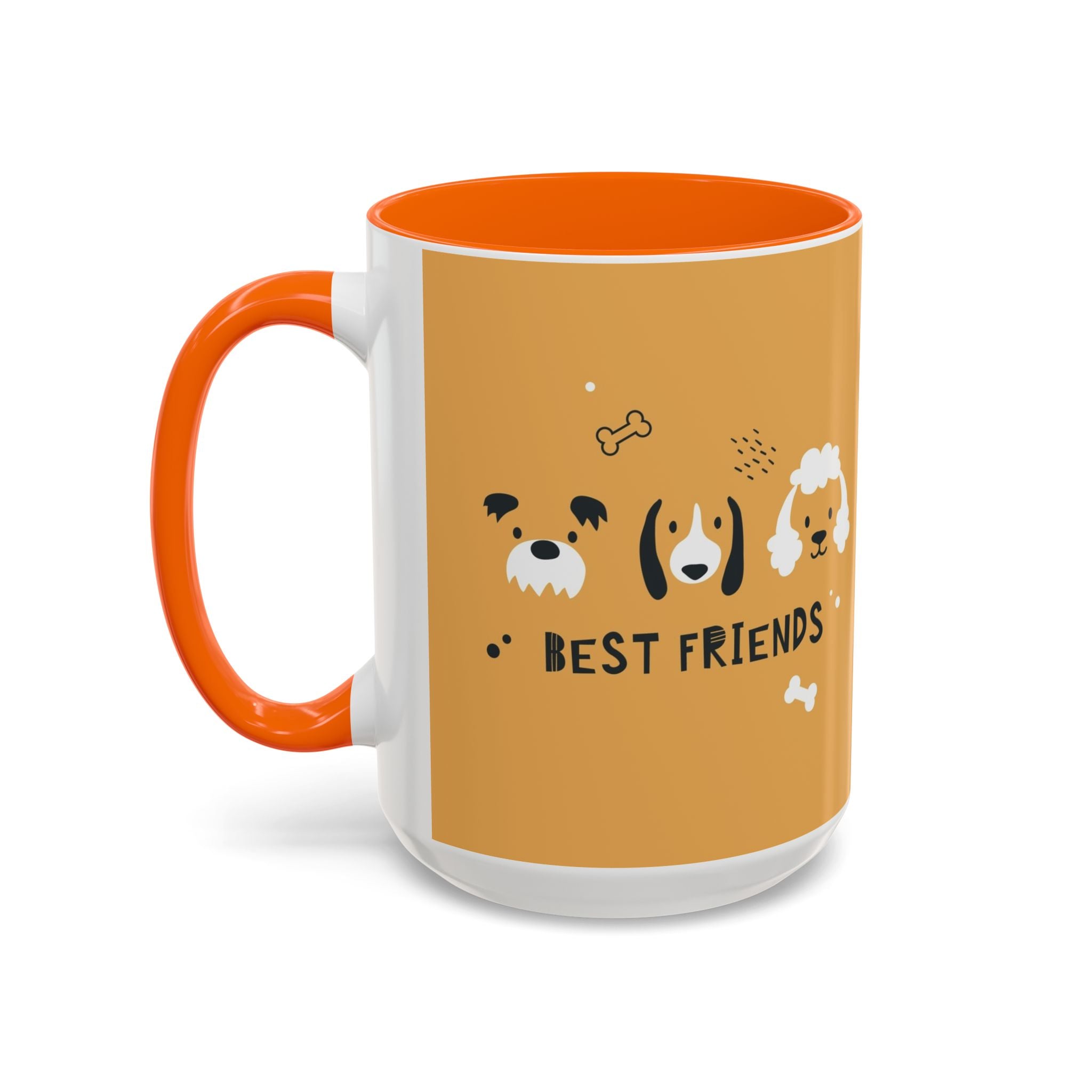 Dog Friends Accent Coffee Mug — Cute Paw Print Pattern (11/15oz)