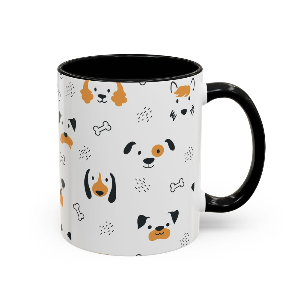 Dog Friends Accent Coffee Mug — Cute Paw Print Pattern (11/15oz)