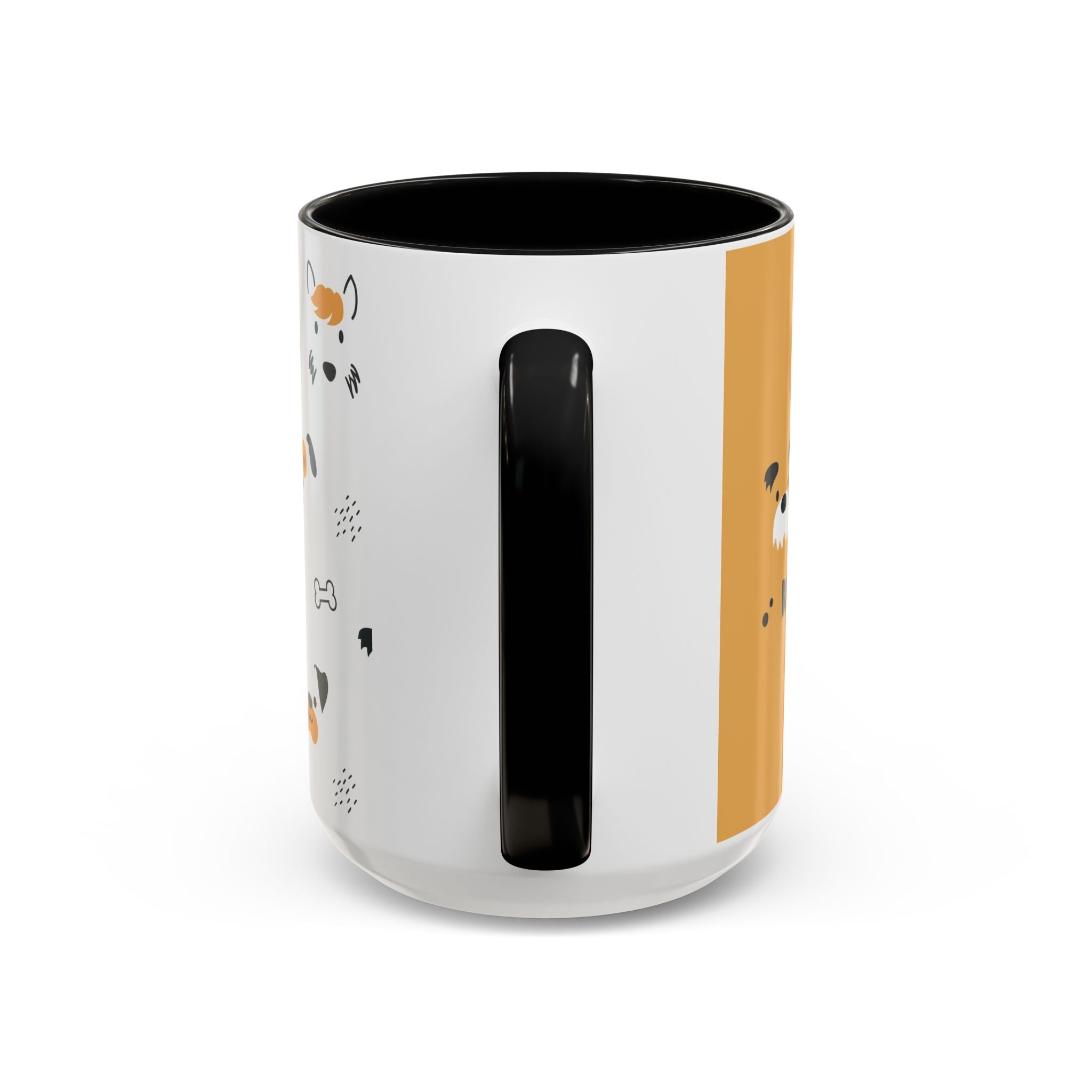 Dog Friends Accent Coffee Mug — Cute Paw Print Pattern (11/15oz)