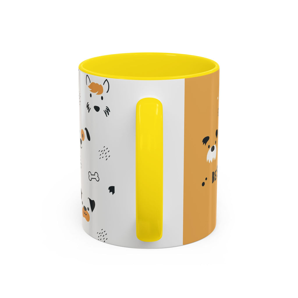 Dog Friends Accent Coffee Mug — Cute Paw Print Pattern (11/15oz)
