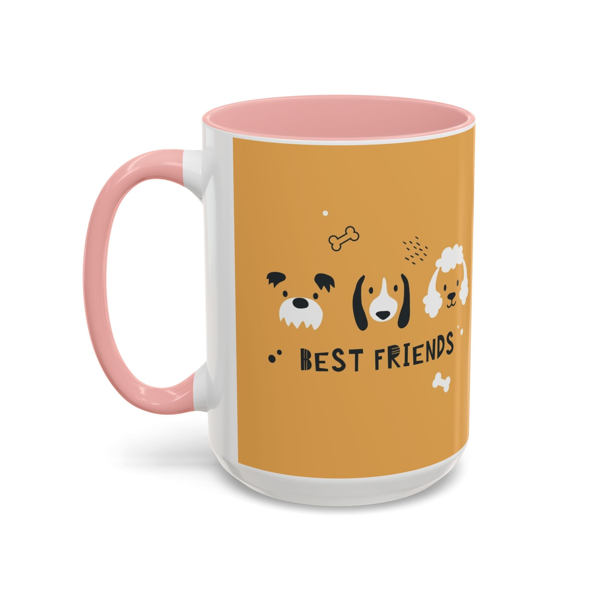 Dog Friends Accent Coffee Mug — Cute Paw Print Pattern (11/15oz)