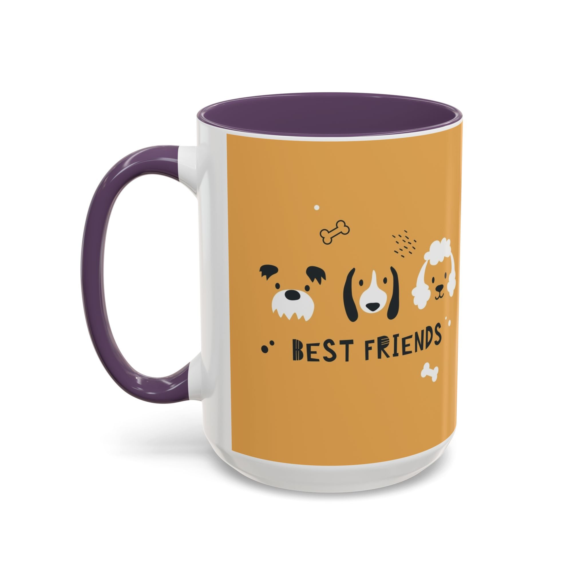 Dog Friends Accent Coffee Mug — Cute Paw Print Pattern (11/15oz)