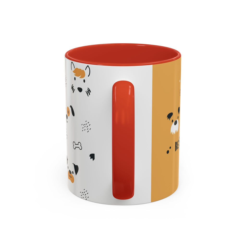 Dog Friends Accent Coffee Mug — Cute Paw Print Pattern (11/15oz)