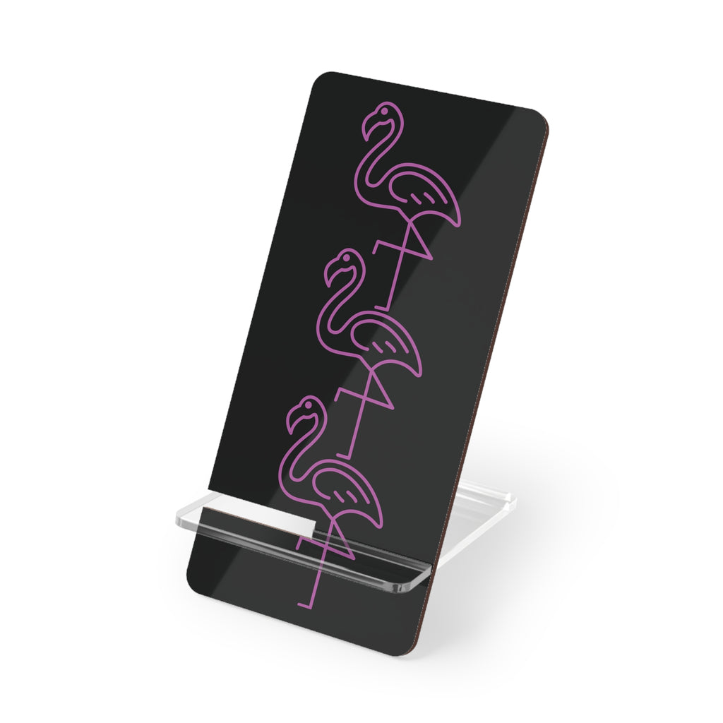 Flamingo Stack Smartphone Stand — Acrylic Mobile Display Stand