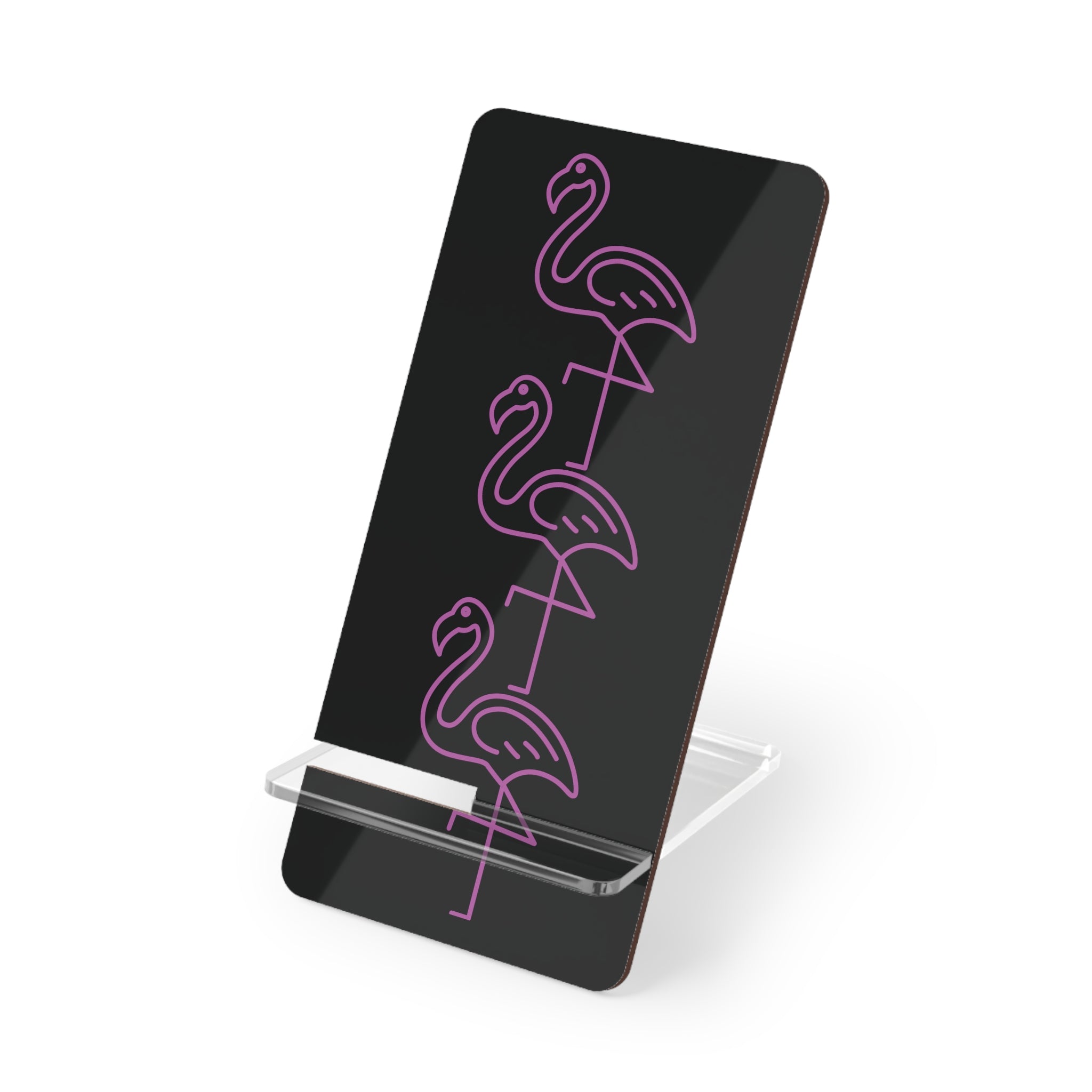 Flamingo Stack Smartphone Stand — Acrylic Mobile Display Stand