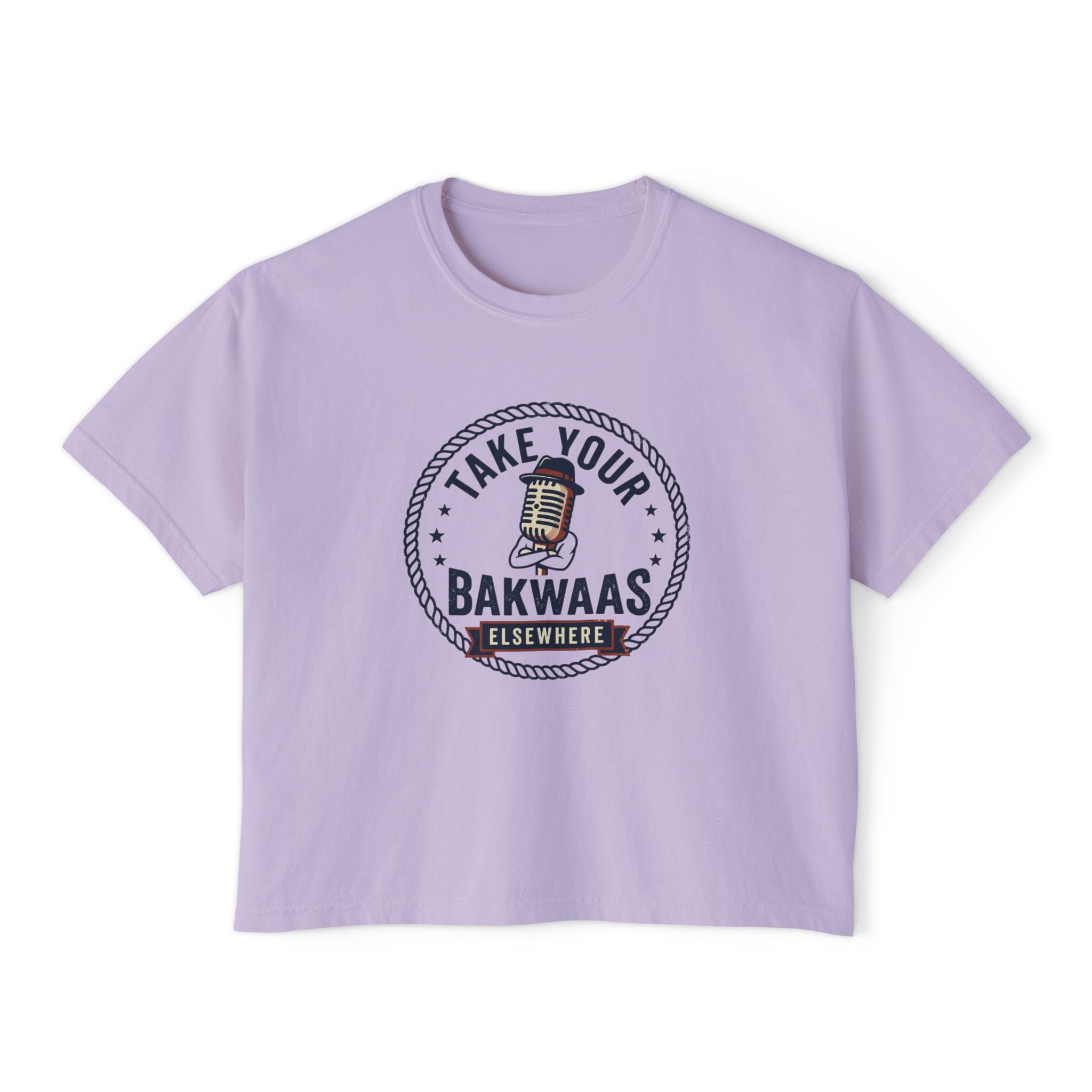 Take Your Bakwaas Elsewhere Boxy Tee — Women's Casual Graphic T-Shirt