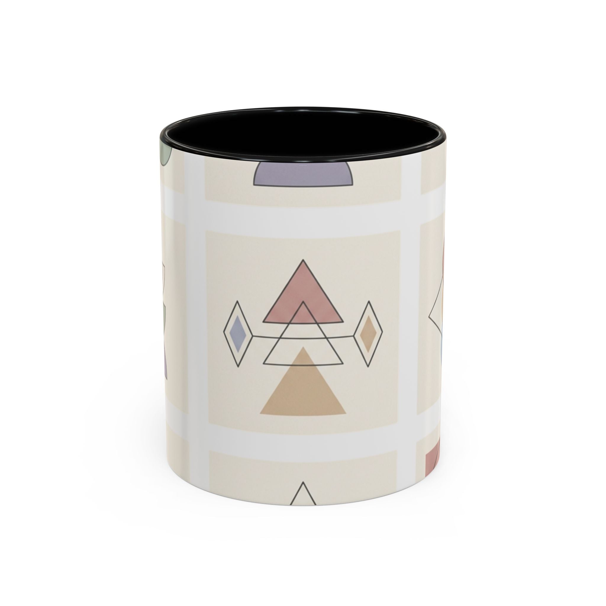 Geometric Pastel Accent Coffee Mug - Modern Boho 11/15oz
