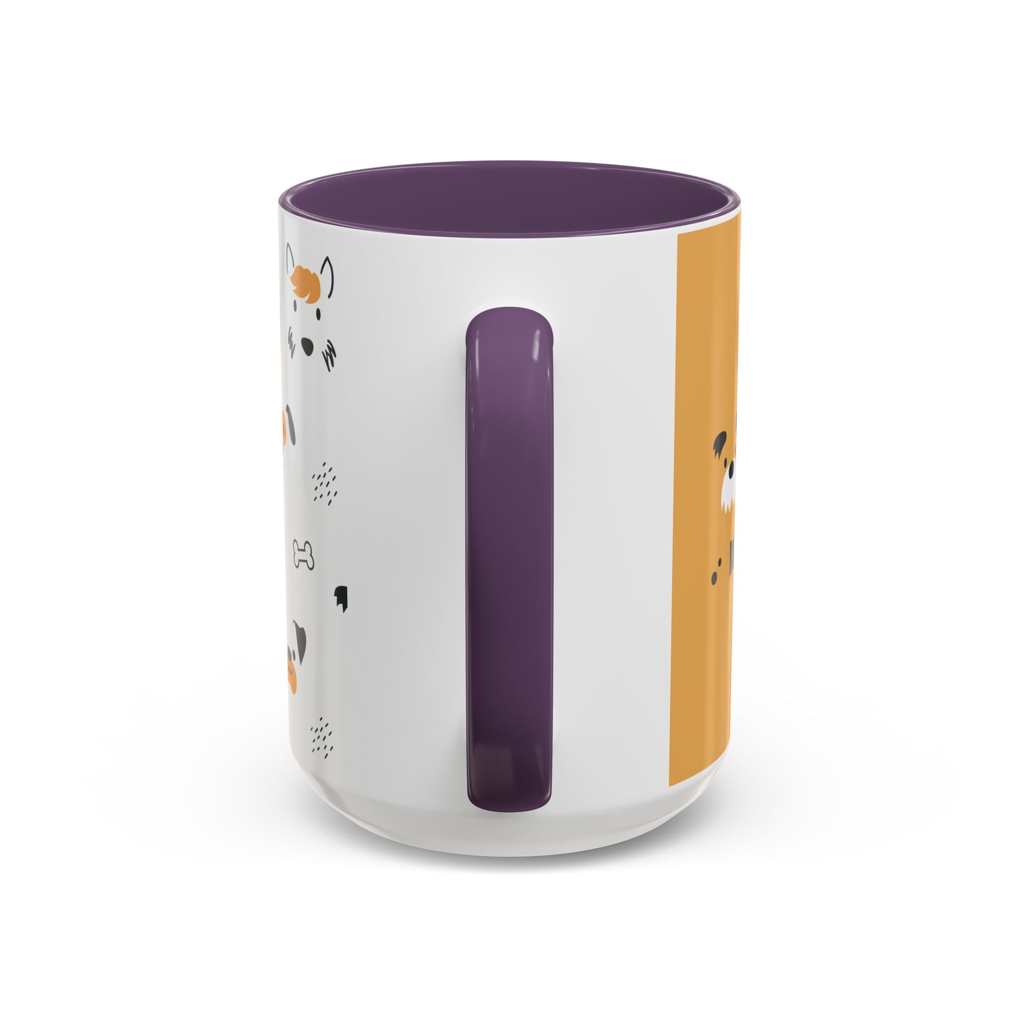 Dog Friends Accent Coffee Mug — Cute Paw Print Pattern (11/15oz)