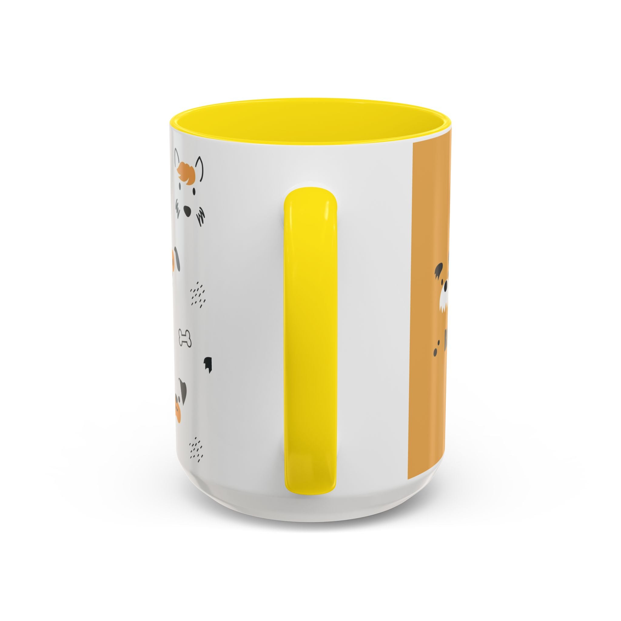 Dog Friends Accent Coffee Mug — Cute Paw Print Pattern (11/15oz)