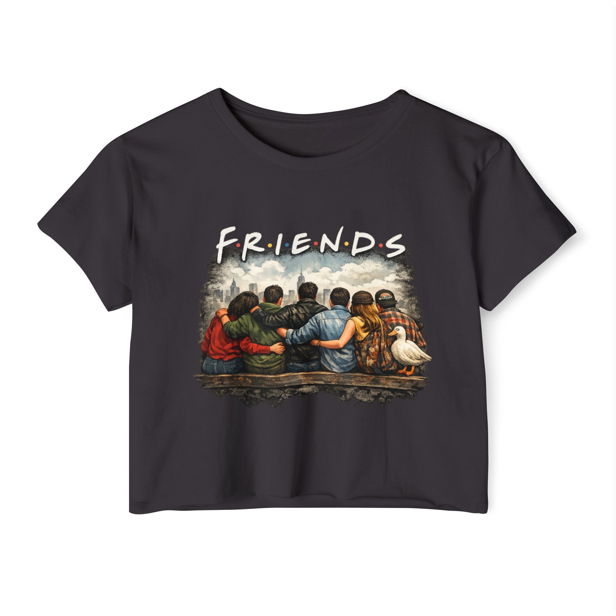 Friends Graphic Crop Top — Festival Boho Women’s Tee