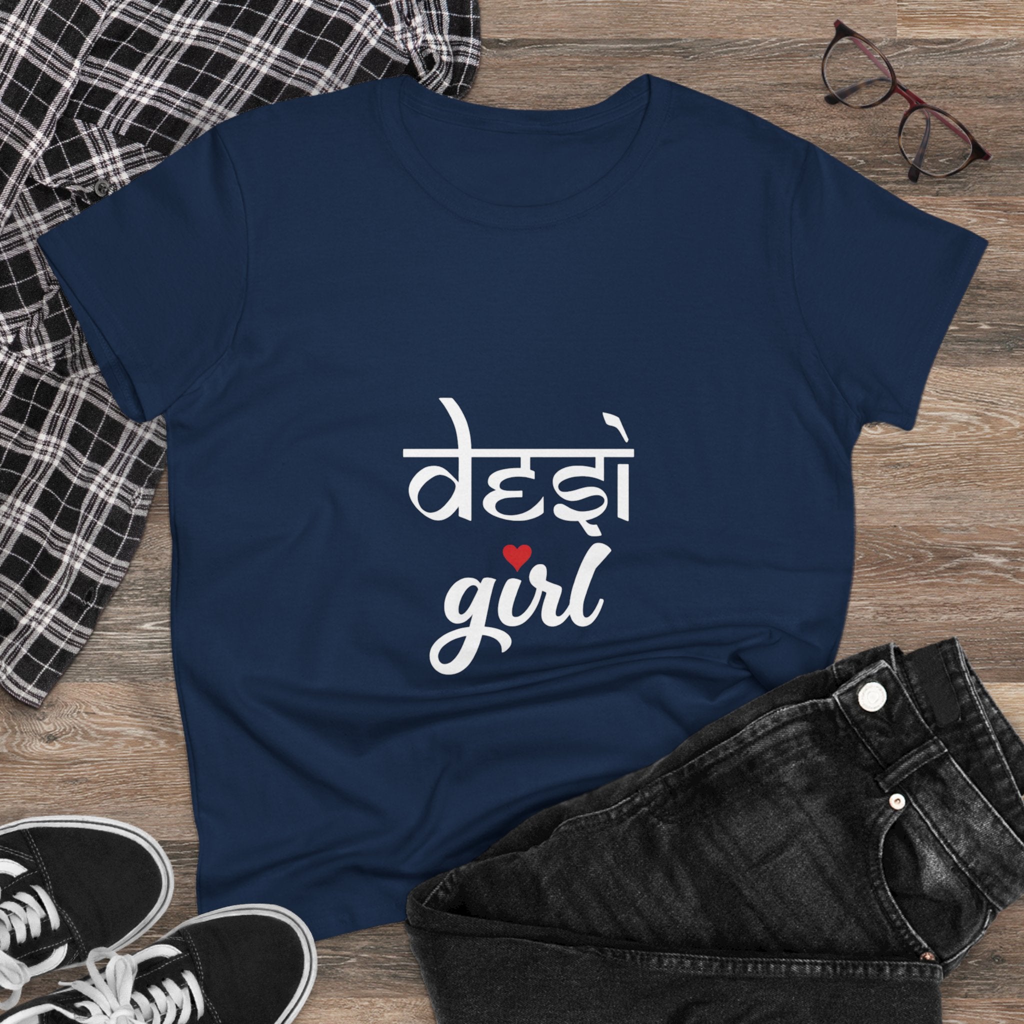 Desi Girl Graphic Tee - Women's Cultural Pride Shirt