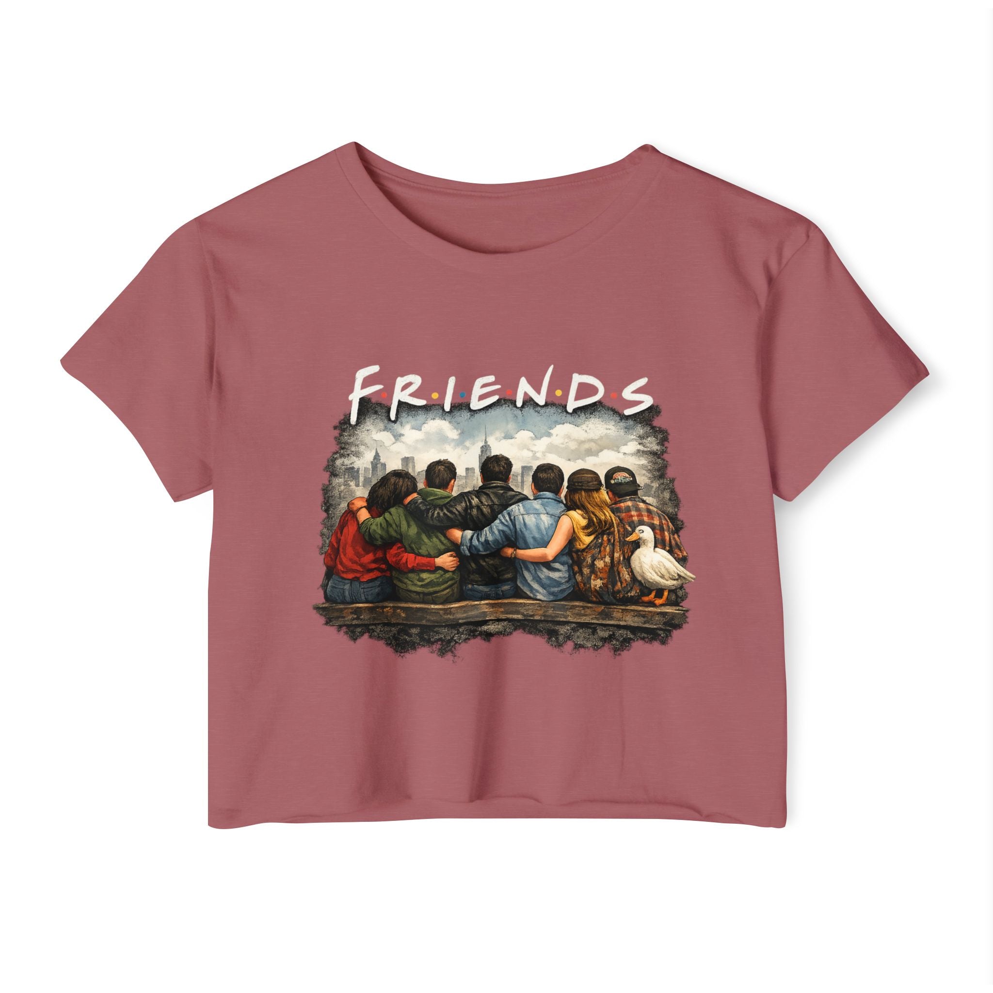 Friends Graphic Crop Top — Festival Boho Women’s Tee