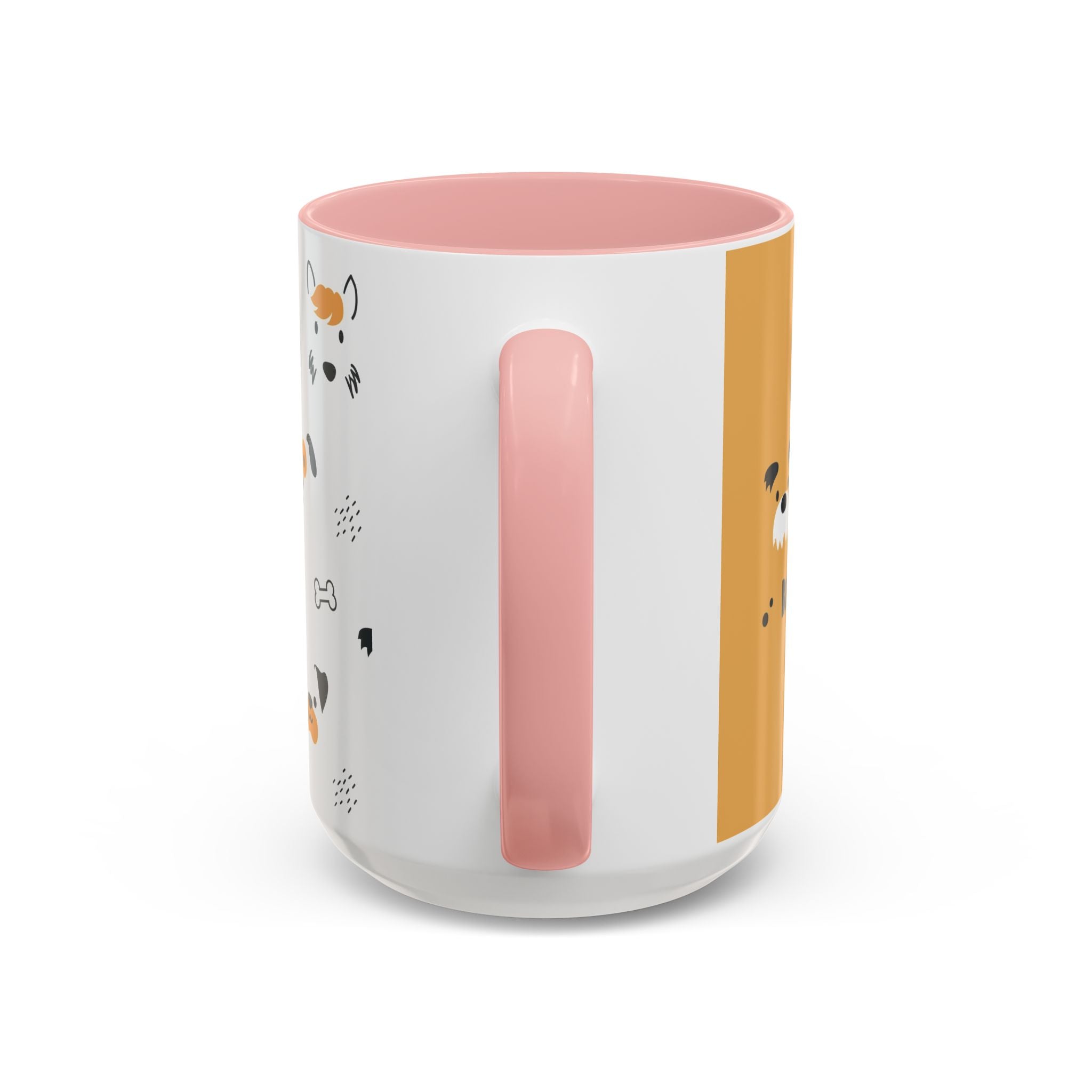 Dog Friends Accent Coffee Mug — Cute Paw Print Pattern (11/15oz)