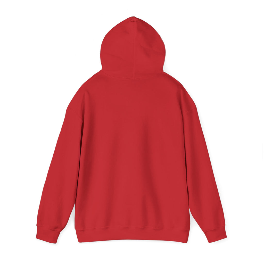 Hearts Grid Hoodie — Minimalist Red Heart Pattern Valentine Sweatshirt