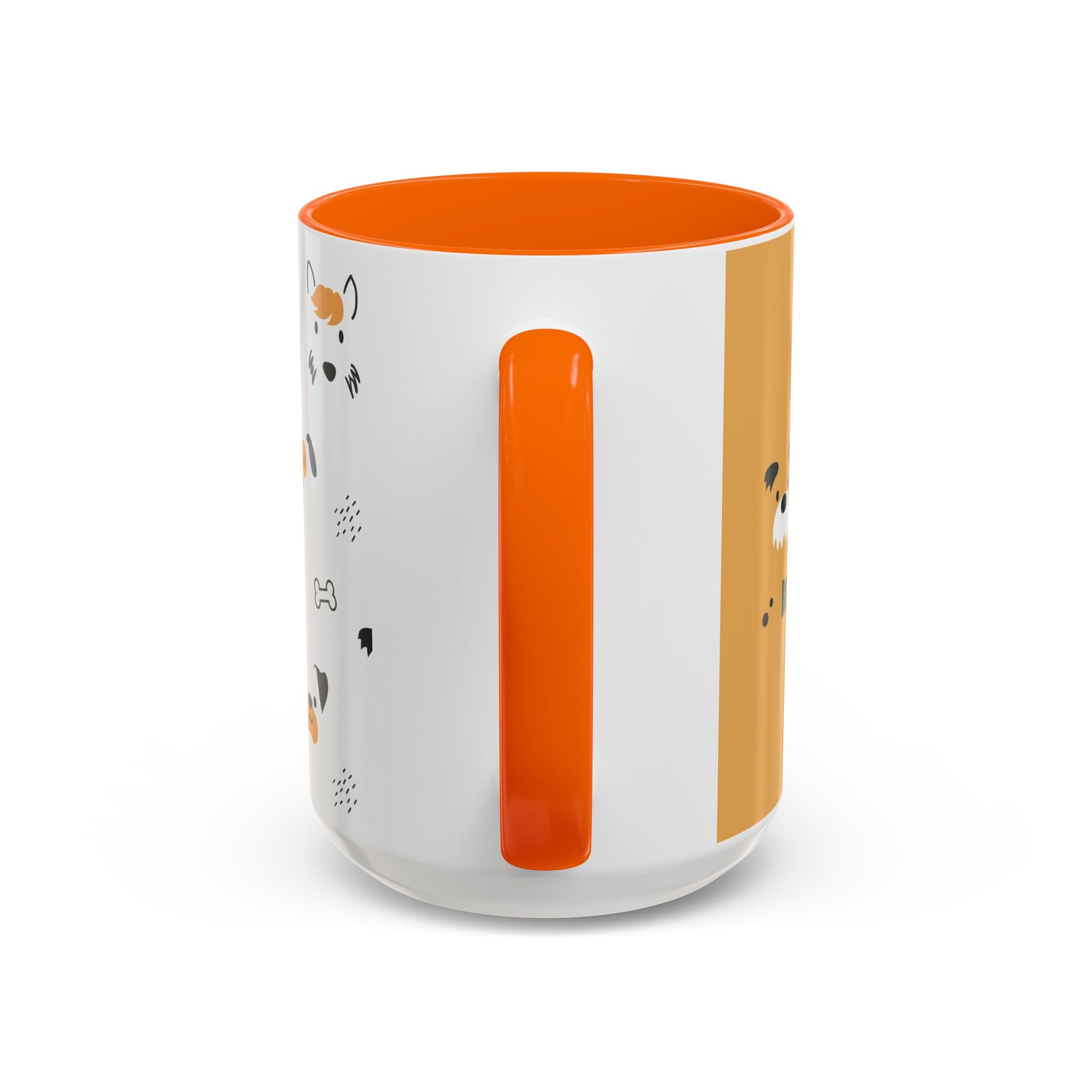 Dog Friends Accent Coffee Mug — Cute Paw Print Pattern (11/15oz)