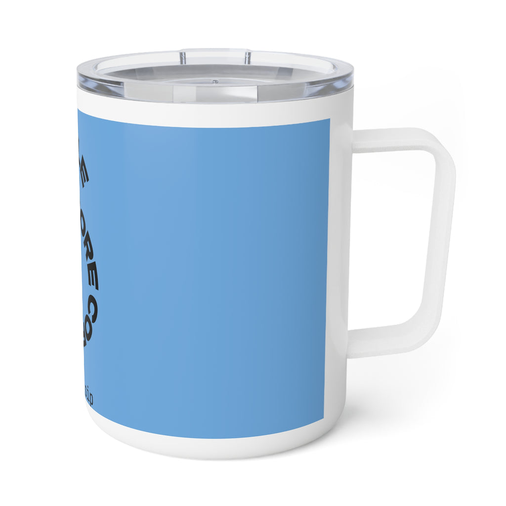 Insulated Coffee Mug — "Less Hustle, More Coffee" 10oz Travel Tumbler