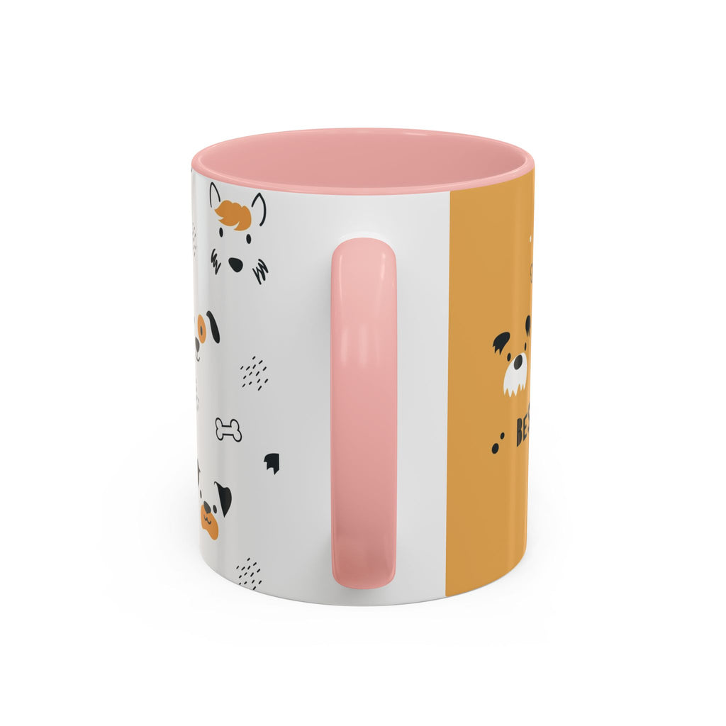 Dog Friends Accent Coffee Mug — Cute Paw Print Pattern (11/15oz)