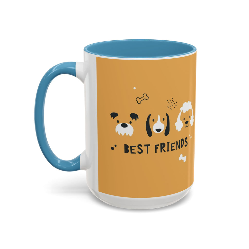 Dog Friends Accent Coffee Mug — Cute Paw Print Pattern (11/15oz)