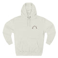 Minimal "Born to Wander" Hoodie — Lightweight White Fleece