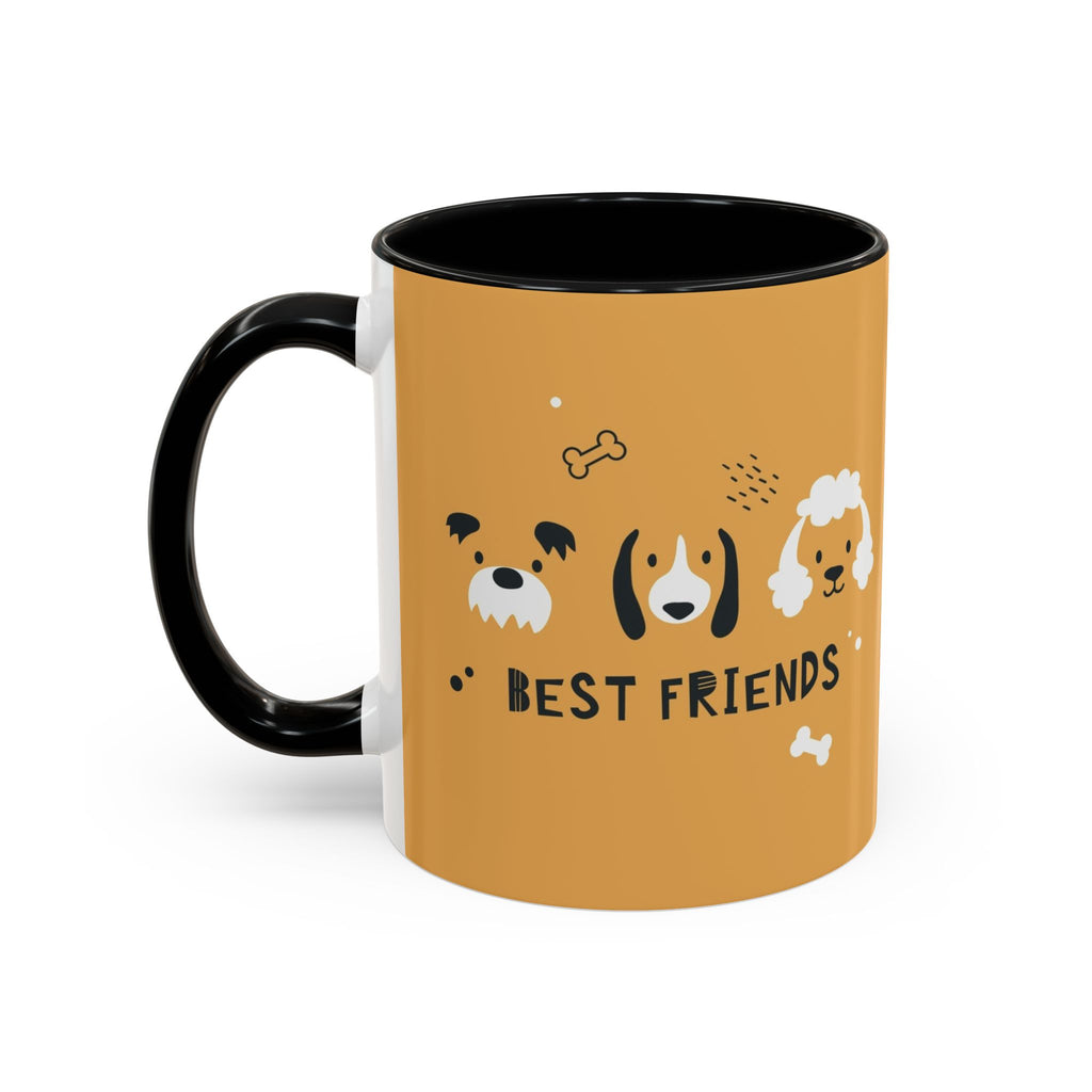 Dog Friends Accent Coffee Mug — Cute Paw Print Pattern (11/15oz)