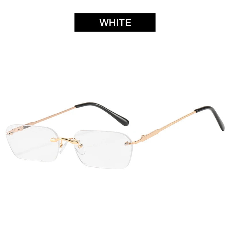 Fashion Rimless Sunglasses Men Women Classic Light Weight Sun Glasses For Male Luxury Rectangle Frameless Eyewear UV400