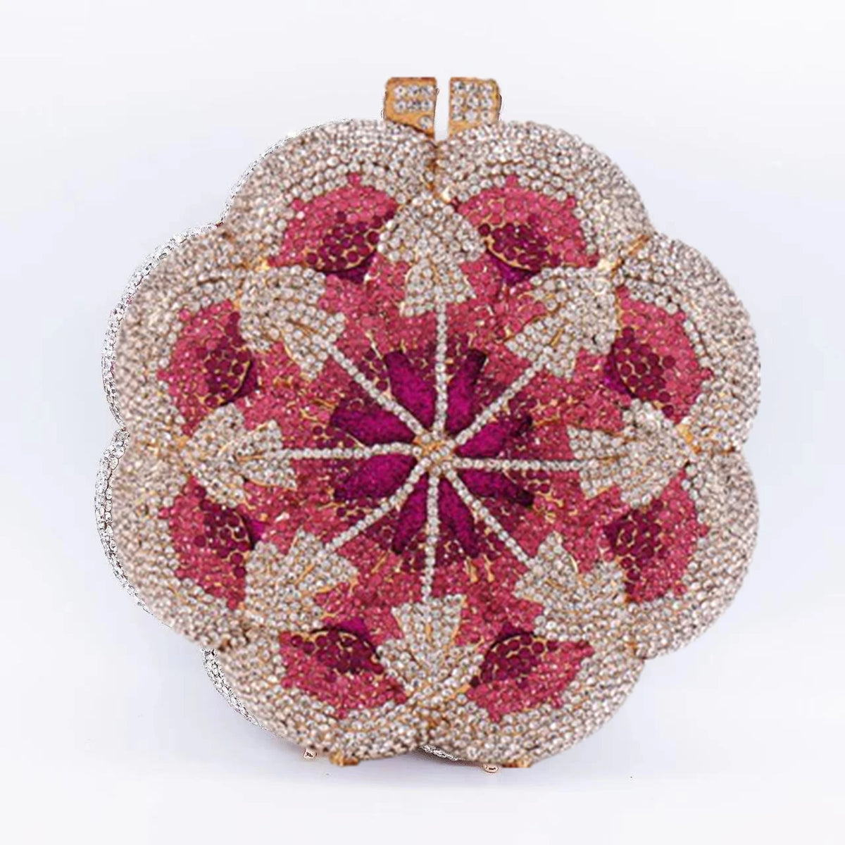 XIYUAN Rose Flower Pink Rhinestone Evening Clutches Women Floral Yellow Crystal Clutch Purse Luxury Bridal Wedding Party Handbag
