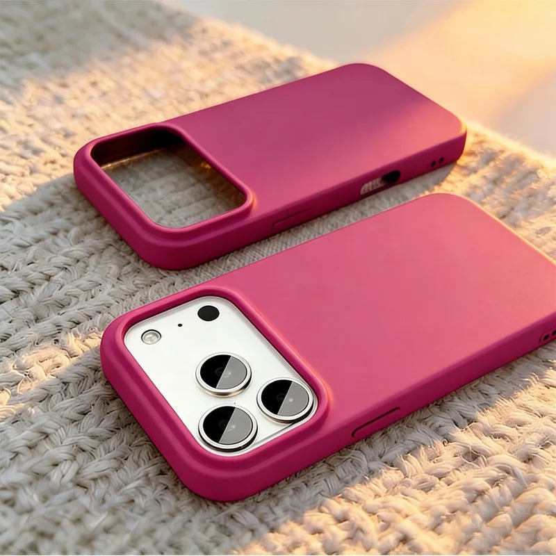 Phone Case for iPhone 18 Pro Max Official Original Liquid Silicone Cases For iPhone 16 15 12 14 13 17 Pro Max Shockproof Cover