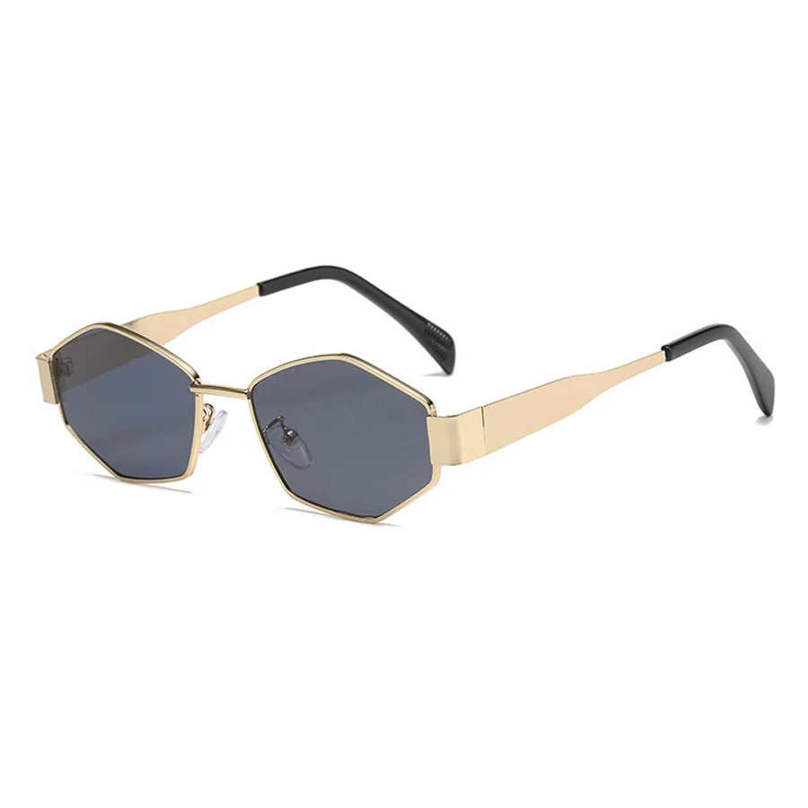Retro Rhombus Steampunk Sunglasses For Women Men Trendy Metal Frame Sun Glasses Casual Outdoor Photography Accessory Eyewear