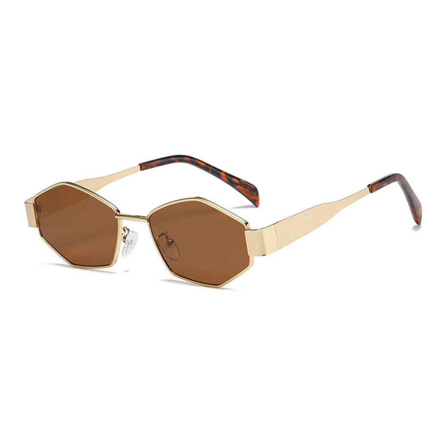 Retro Rhombus Steampunk Sunglasses For Women Men Trendy Metal Frame Sun Glasses Casual Outdoor Photography Accessory Eyewear