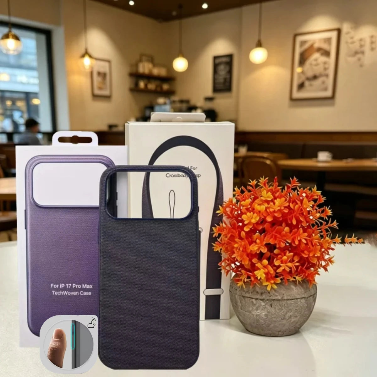 1:1 Original Tech woven Case With Woven Crossbody Strap For iPhone 18 Pro Max 17 Air 16 15 14 13 For MagSafe Shockproof Cover