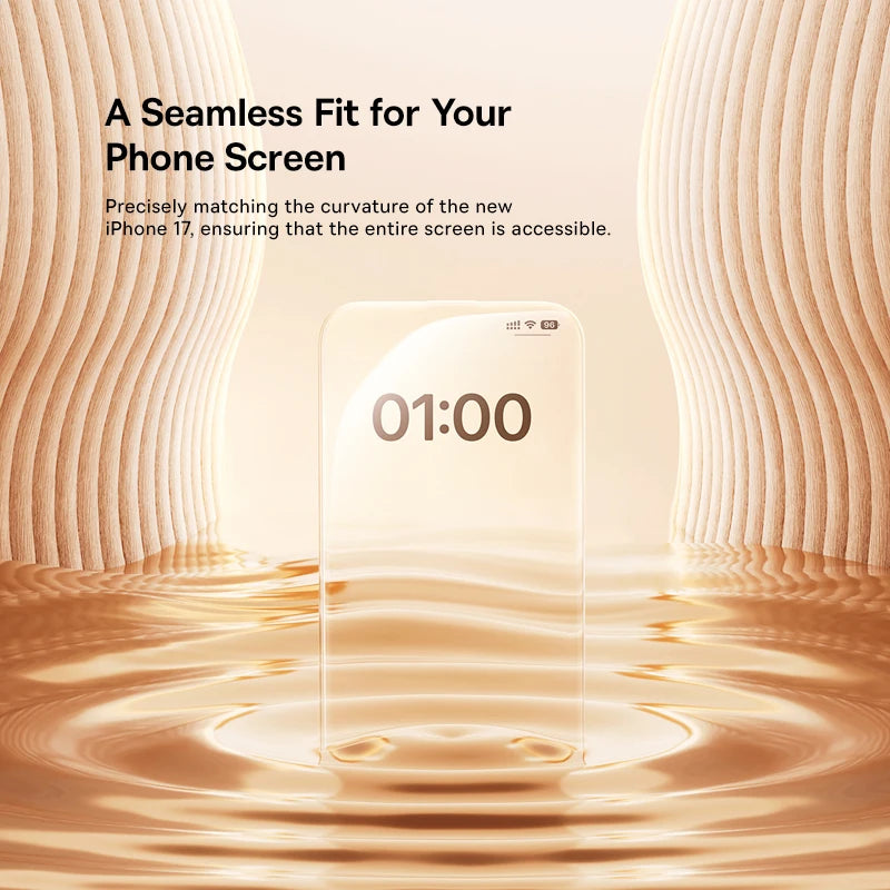 Baseus Tempered Glass For iPhone 18 17 Pro Max Screen Protector Full-View 0.3mm Clear Edge Bezel-Less Glass For iPhone 18 Pro