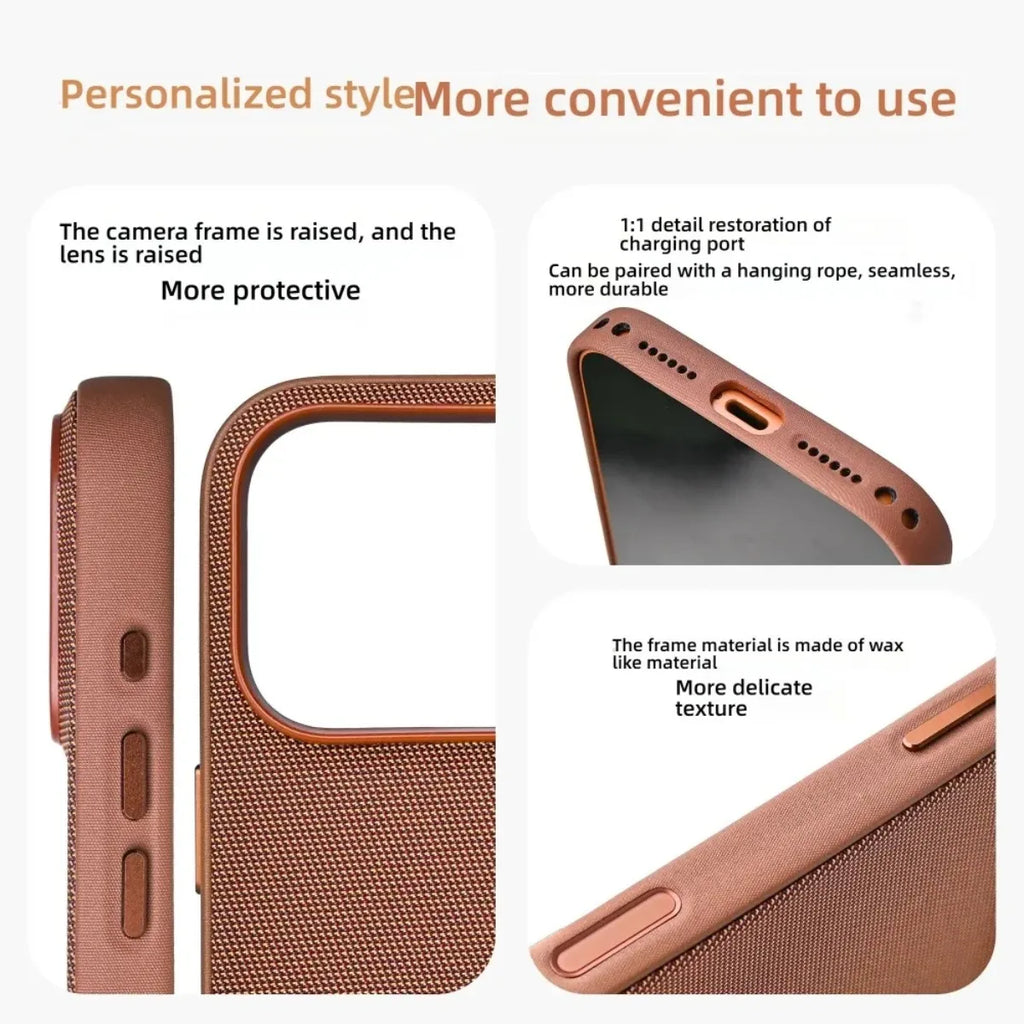 1:1 Original Tech woven Case With Woven Crossbody Strap For iPhone 18 Pro Max 17 Air 16 15 14 13 For MagSafe Shockproof Cover