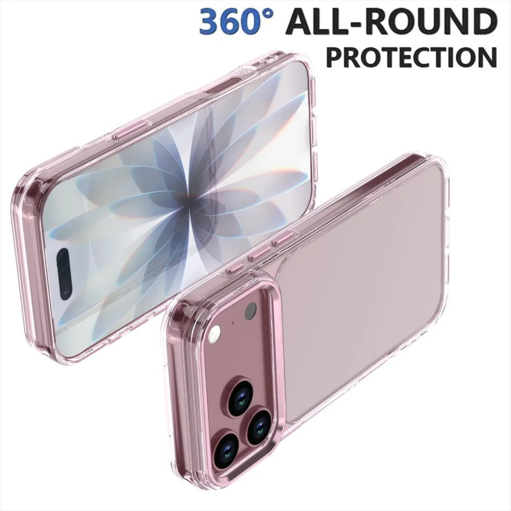 Fashion Transparent TPU+PC Phone Case For iPhone 18 Pro Max iPhone 18 Pro Anti-Yellow Anti-scratch Shockproof  Protective Cover