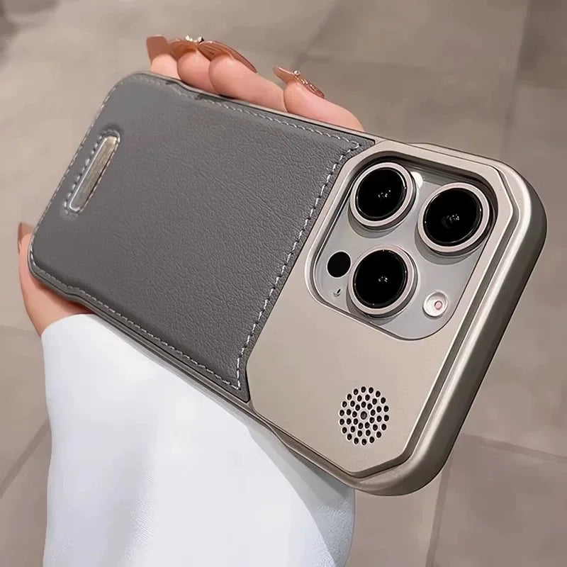 Business Aromatherapy Leather Case for iPhone 18 17 16 15 14 Plus 13 12 11 Pro Max For Magsafe Magnetic Frameless Armor Cover