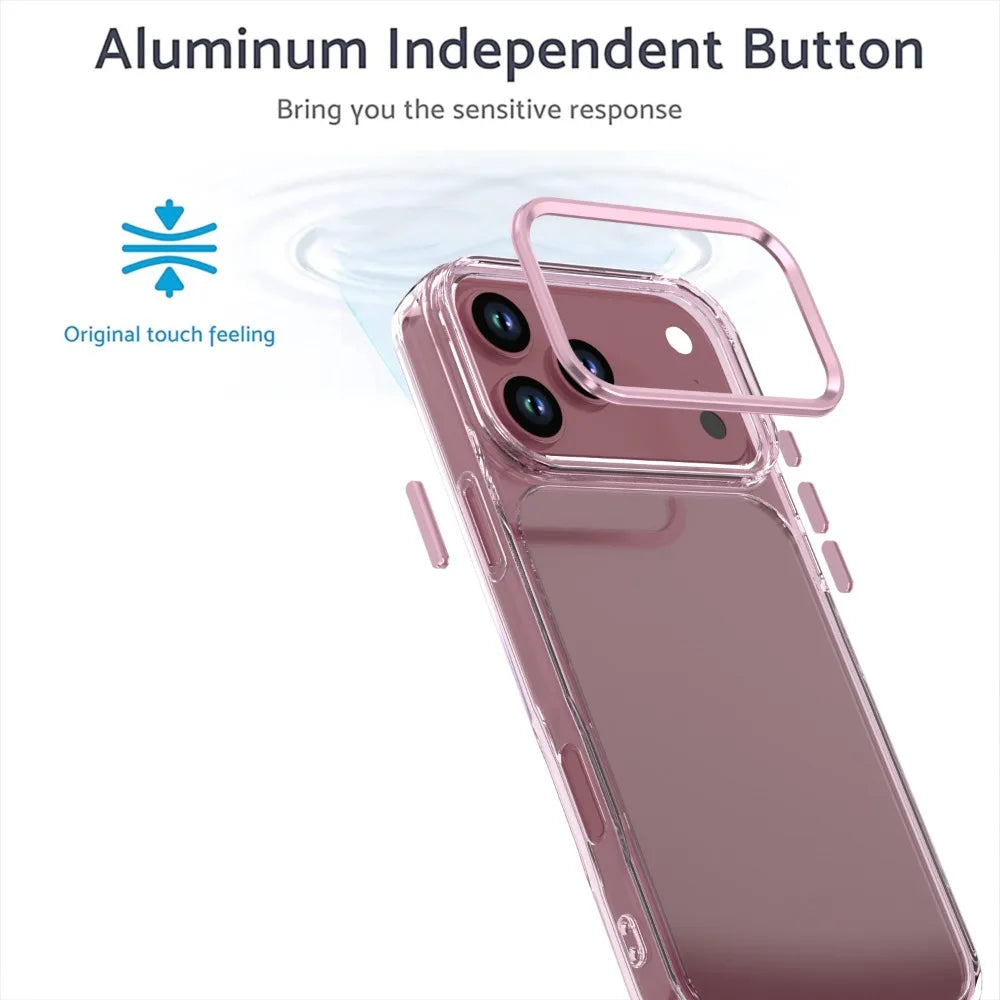 Fashion Transparent TPU+PC Phone Case For iPhone 18 Pro Max iPhone 18 Pro Anti-Yellow Anti-scratch Shockproof  Protective Cover