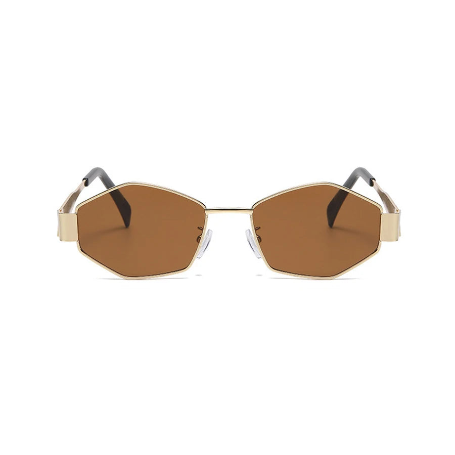 Retro Rhombus Steampunk Sunglasses For Women Men Trendy Metal Frame Sun Glasses Casual Outdoor Photography Accessory Eyewear