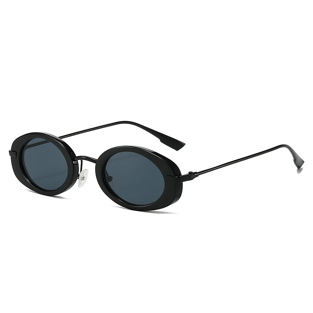 Fashion Small Oval Sunglasses Women Europe Popular Ins Cool Blogger Uv400 Sun Glasses Brand Designer
