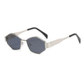 Retro Rhombus Steampunk Sunglasses For Women Men Trendy Metal Frame Sun Glasses Casual Outdoor Photography Accessory Eyewear