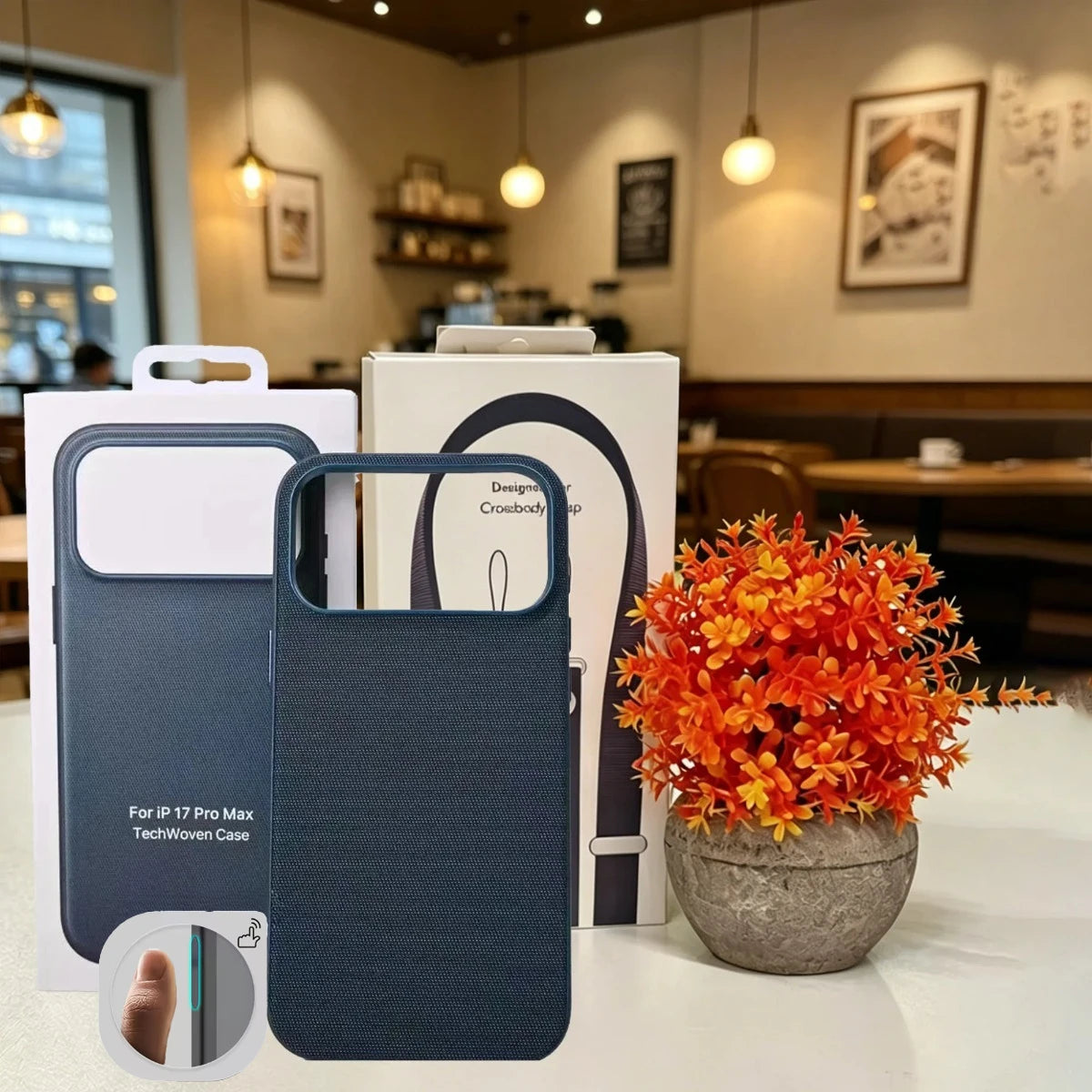 1:1 Original Tech woven Case With Woven Crossbody Strap For iPhone 18 Pro Max 17 Air 16 15 14 13 For MagSafe Shockproof Cover