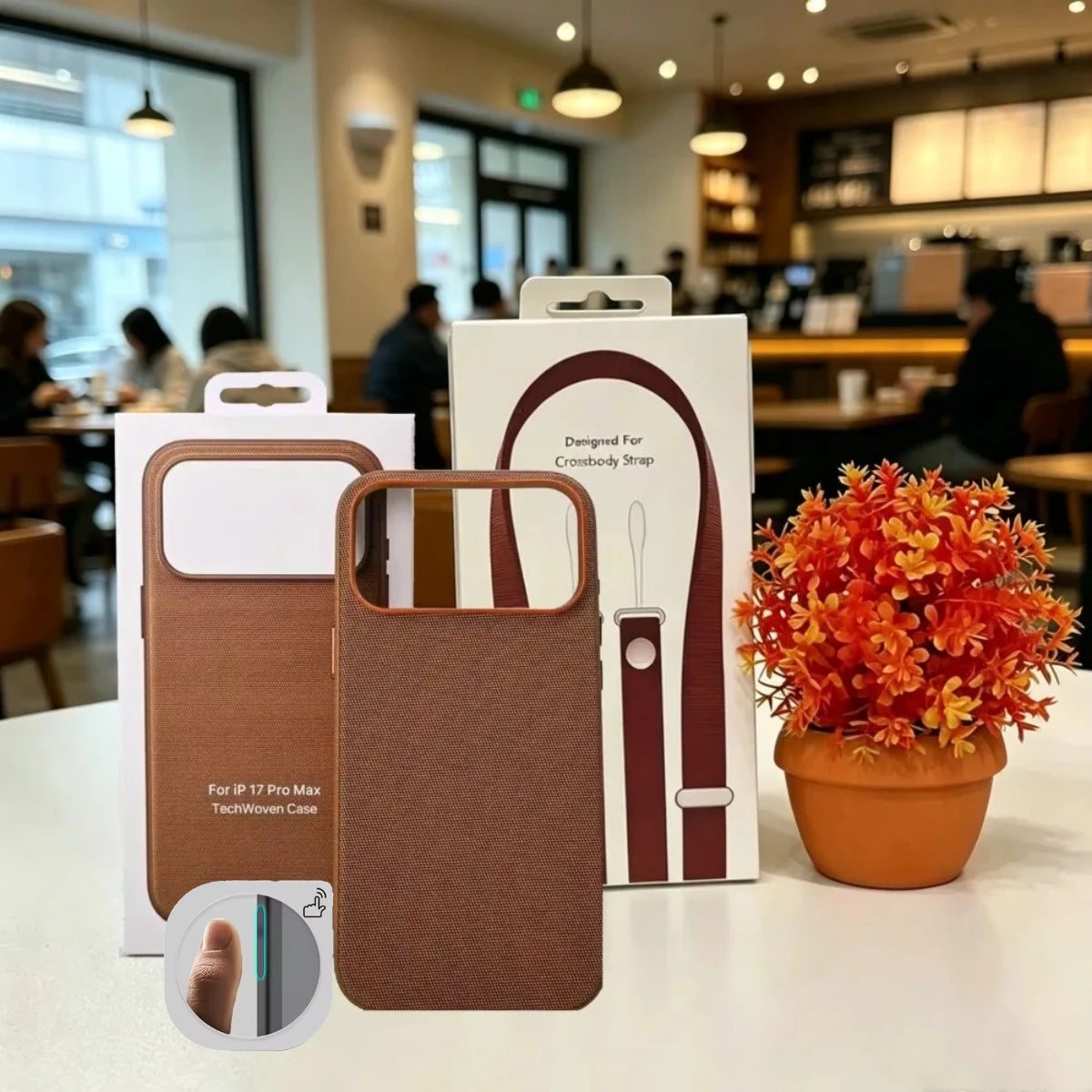 1:1 Original Tech woven Case With Woven Crossbody Strap For iPhone 18 Pro Max 17 Air 16 15 14 13 For MagSafe Shockproof Cover
