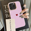 INS Cute Small Love Heart Pattern Fresh Phone Case For iPhone 18 17 16 15 14 Pro Max 13 12 11 XS X XR 7 8 Plus 16E 17E Air Cover