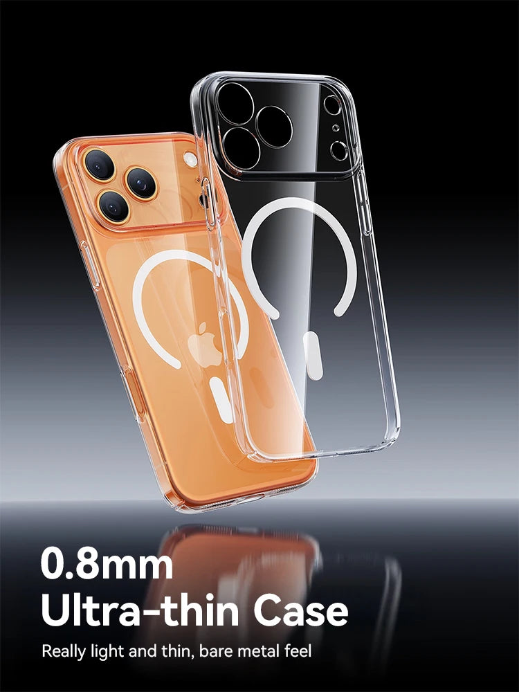 Joyroom Magnetic Case For iPhone 18 Pro Max Case No Yellowing Transparent Cover For iPhone 18 Pro Wireless Charger Thin Cover